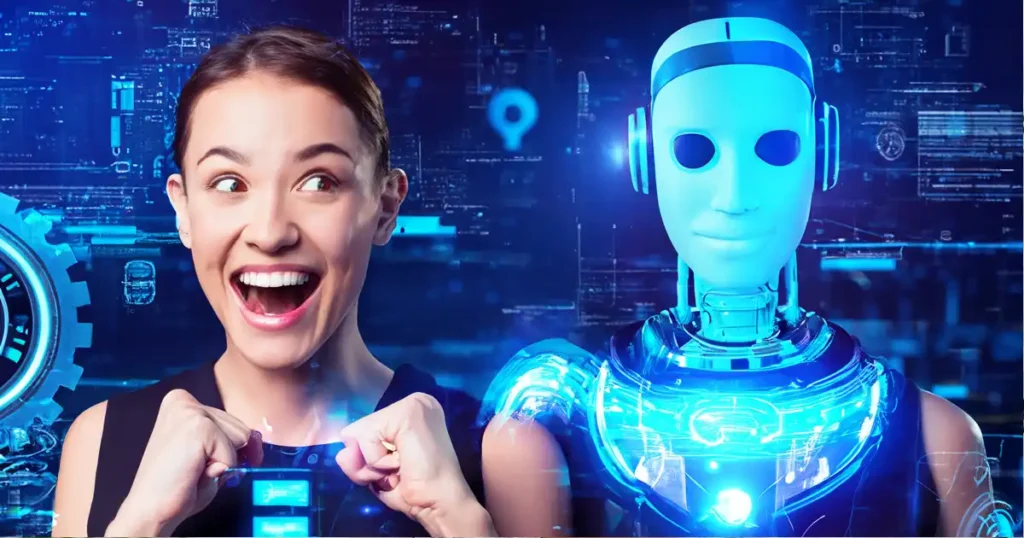 Woman excited about groove ai and the future of ai integration
